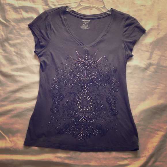 Express Tops - Express Grey T-shirt
